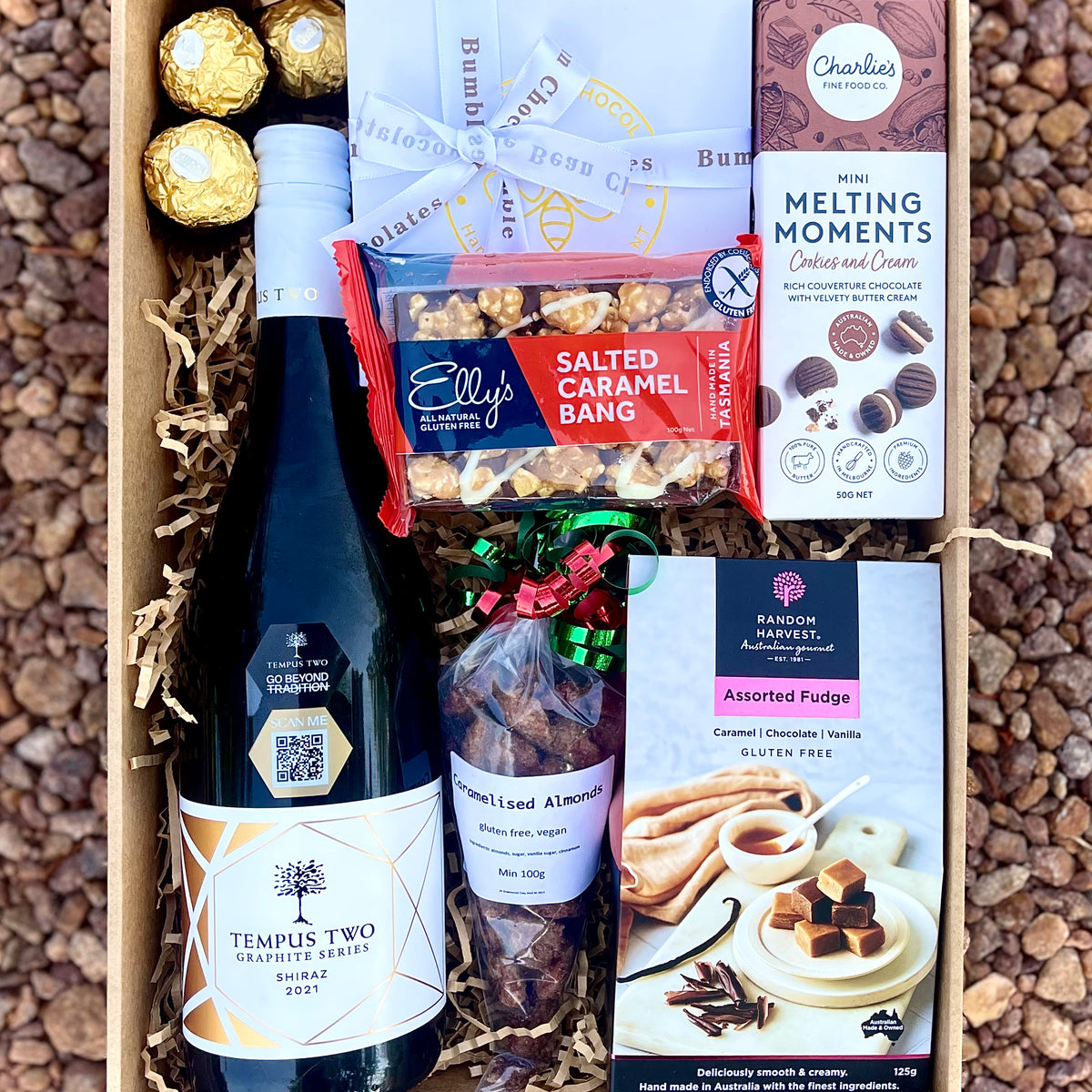 Sweeties and Wine Gift Box, Same Day Delivery Darwin, Gift Baskets NT